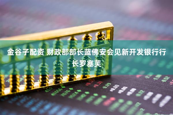 金谷子配资 财政部部长蓝佛安会见新开发银行行长罗塞芙